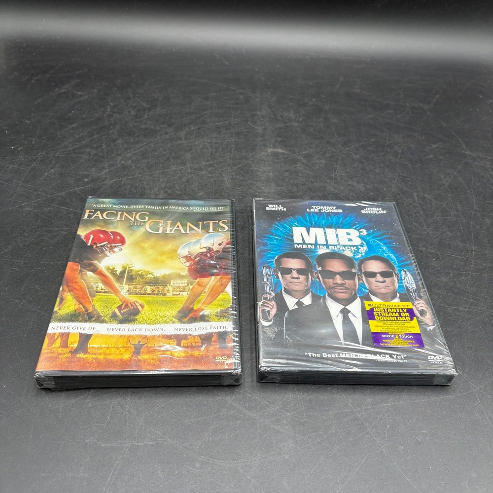 Facing the Giants & Men in Black 3 DVD Bundle New Sealed MIB 3 Will Smith Movie